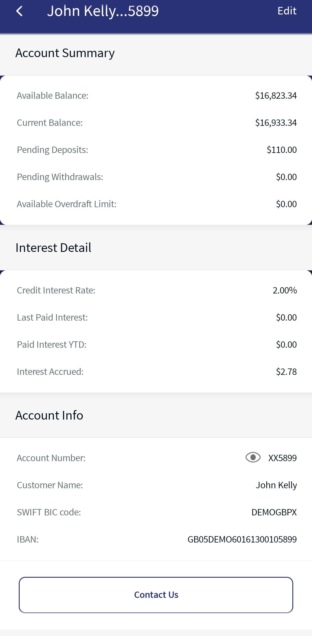Account Summary